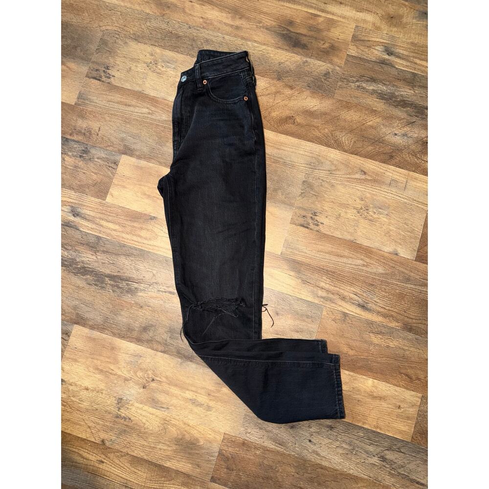American Eagle women’s STRIGID distressed mom black denim jeans - Picture 10 of 16